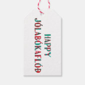 Happy Jolabokaflod (Bladwijzer) Cadeaulabel (Voorkant)