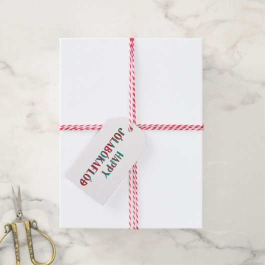 Happy Jolabokaflod (Bladwijzer) Cadeaulabel (Met Touw)