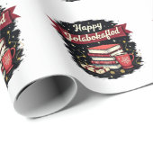 Happy Jolabokaflod Giftholida Uitnodiging Cadeaupapier (Rol Hoek)