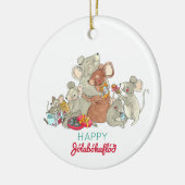 Happy Jolabokaflod met kerstmis Keramisch Ornament (Links)