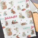 Happy Jolabokaflod Muouse Family Holiday Theedoek<br><div class="desc">Happy Jolabokaflod Mouse Family Kitchen Towel - Jolabokaflod (ruwweg vertaald naar kerstboek Flood) is de prachtige IJslandse traditie om boeken te geven op kerstavond en de rest van de nacht door te brengen en ze te lezen en chocolade te eten. Er is geen betere manier om de avond zowel voor...</div>