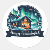 Happy Jolabokaflod Ronde Sticker (Voorkant)