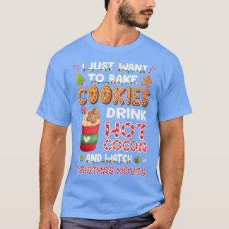Happy Jolly Bake Cookies Hot Cocoa Funny Kerstmis T-shirt