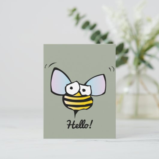 Happy Jolly Bee Briefkaart (Staand voorkant)