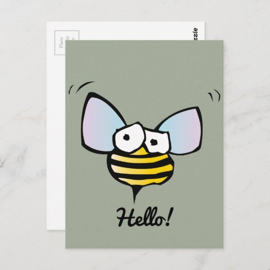 Happy Jolly Bee Briefkaart (Voorkant / Achterkant)