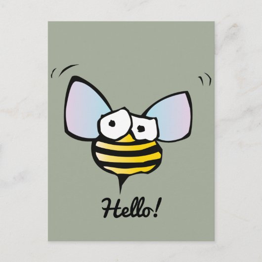 Happy Jolly Bee Briefkaart (Voorkant)