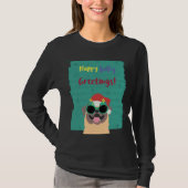 Happy Jolly Greetings Kerstmis T-Shirt (Voorkant)