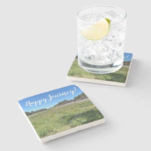 Happy Journey! Stenen Onderzetter (Zijkant)