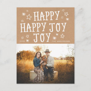 Happy Joy Holiday Christmas Foto Briefkaart