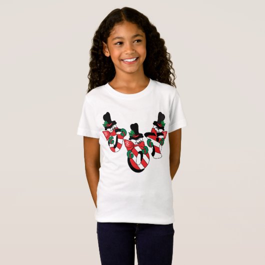 Happy Joy Snowmen | Christmas T-shirt (Voorkant volledig)