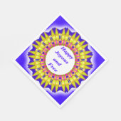 HAPPY JOYOUS EN GRATIS geschreven in levendig desi Servet (Hoek)