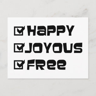 Happy Joyous Free Briefkaart