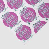 Happy Joyous & Free Recovery Slogan Tissuepapier (Detail)