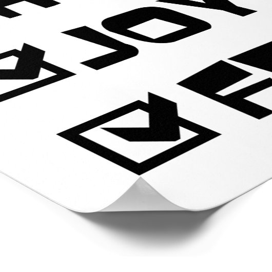 Happy Joyous Free Slogan Quote Fun Text Grafisch Poster (Hoek)