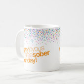 Happy Joyous & Free Sober Verjaardag Mok (Voorkant links)