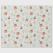 Happy Joyous Gratis Schattige Kerstcadeau Cadeaupapier (Vlak)