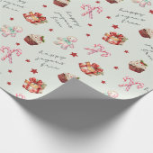 Happy Joyous Gratis Schattige Kerstcadeau Cadeaupapier (Hoek)