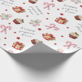 Happy Joyous Gratis Schattige Kerstcadeau Cadeaupapier (Hoek)