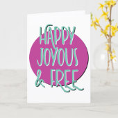 Happy Joyous & Gratis Slogan Jubileum Kaart (Gele Bloem)