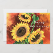 Happy Jubilea Kaart met Zonnebloemen (Voorkant)