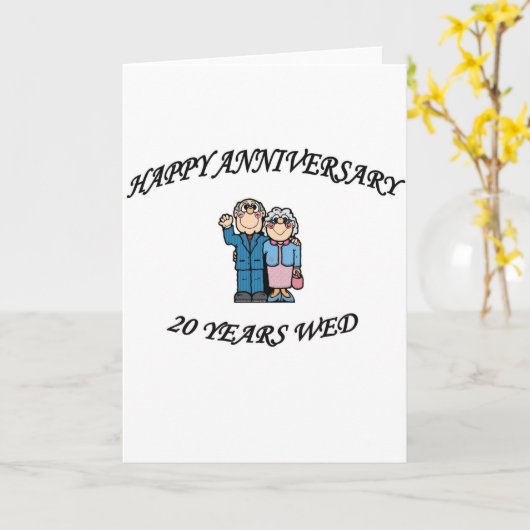 HAPPY JUBILEUM 20 JAAR KAART (Gele Bloem)