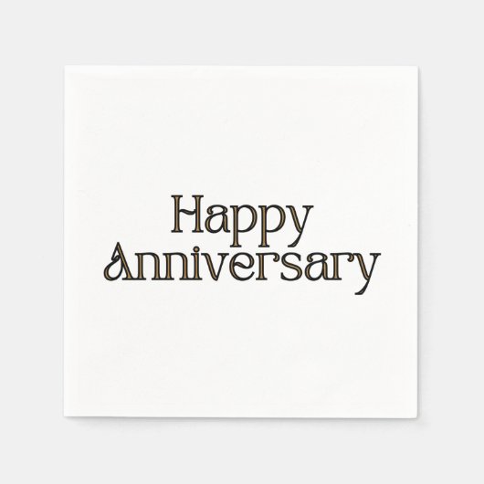 Happy Jubileum 3 Ply Napkins Servet (Voorkant)