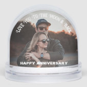 Happy Jubileum Aangepaste foto en tekst Sneeuwbol (Voorkant)