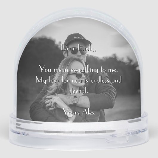 Happy Jubileum Aangepaste foto en tekst Sneeuwbol (Achterkant)