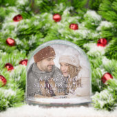 Happy Jubileum aangepaste tekstfoto Sneeuwbol (Kerstmis)