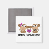 Happy Jubileum-apen Magneet (Voorkant / Achterkant)