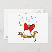 Happy Jubileum Banner Briefkaart (Voorkant / Achterkant)