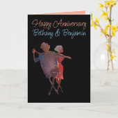 Happy Jubileum Beste Wens Ballroom Dansers Kaart (Gele Bloem)