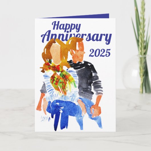 Happy Jubileum Blue Jeans en truien Kaart (Voorkant)