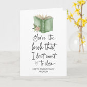 Happy Jubileum boek liefhebbers cadeau Ik hou van  Kaart (Gele Bloem)