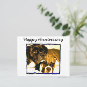 Happy Jubileum Boxer Wenskaart Briefkaart (Staand voorkant)
