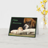 Happy Jubileum Boxer Wenskaart Kaart (Gele Bloem)