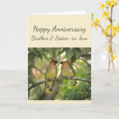 Happy Jubileum Brother & Zuster-in-law Couple C Kaart (Gele Bloem)