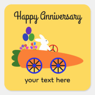 Happy Jubileum Bunny Carrot-auto #2 Sticker