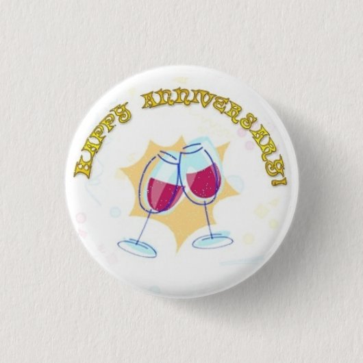 Happy Jubileum Button Pin (Voorkant)