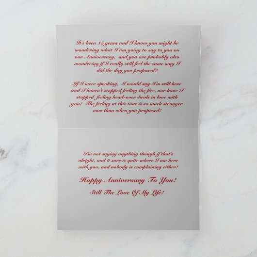 Happy Jubileum Card Kaart (Binnen)