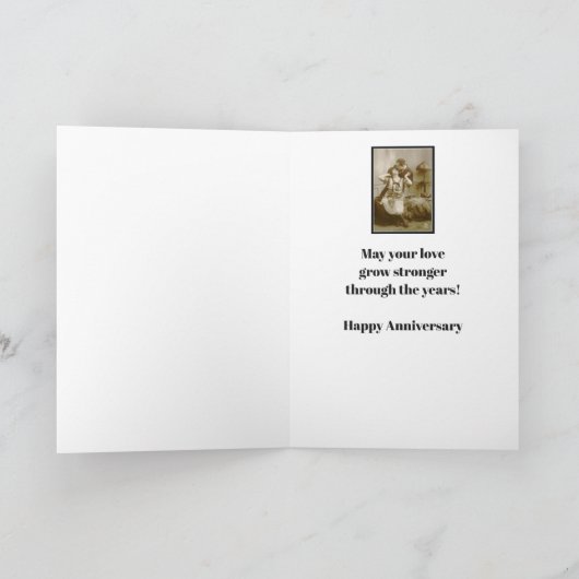 Happy Jubileum Card Wedding  Fun Kaart (Binnen)