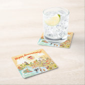 Happy Jubileum Cartoon California Onderzetter (Insitu)