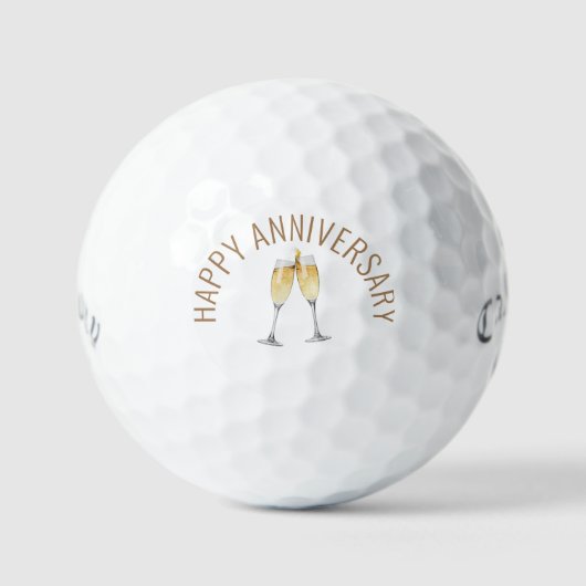 Happy Jubileum Champagne Toast Callaway Golfballen (Voorkant)