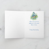 Happy Jubileum Christelijk Cuddling Parrot Kaart (Binnen)