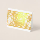 Happy Jubileum CinderStripe Folie Kaarten (Voorkant)