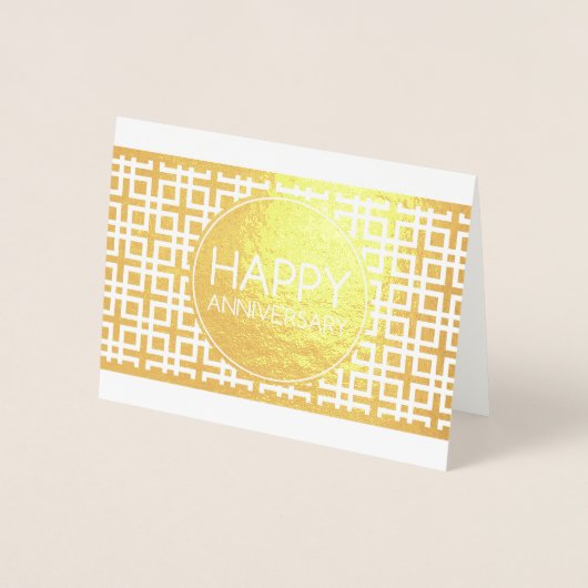 Happy Jubileum CinderStripe Folie Kaarten (Voorkant)