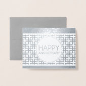 Happy Jubileum CinderStripe Folie Kaarten (Voorkant met envelop)