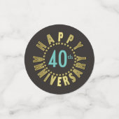 Happy Jubileum Circle of Stars Gold ID173 Confetti (Kleine voorkant)