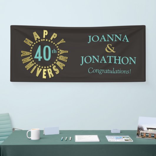 Happy Jubileum Circle of Stars Gold ID173 Spandoek (Beurs)