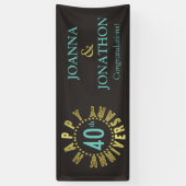 Happy Jubileum Circle of Stars Gold ID173 Spandoek (Verticaal)